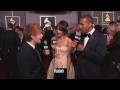 Ed Sheeran on Grammy Red Carpet - Grammy Awards 2013