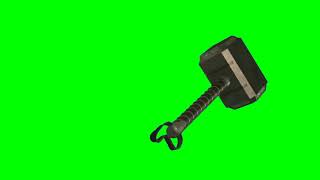 Thor's hammer catch green screen