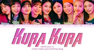 Lyrics Kura Kura - Twice Color Coded Lyrics