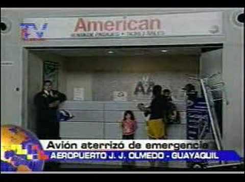 Avión aterrizo de emergencia en el aereopuerto de Guayaquil