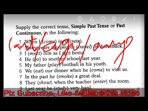 Past Simple Tense And Past Continuous Tense | English Grammaar With Example