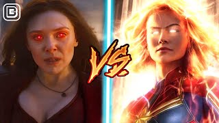 Captain Marvel Vs Scarlet Witch | Avengers Endgame Superhero Showdown In Hindi | BlueIceBear