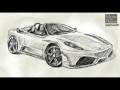 How To Draw Car Ferrari Scuderia Spider 16M