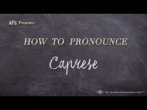How to Pronounce Caprese | Caprese Pronunciation