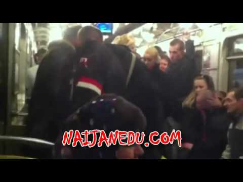 Racism - Brutal Beating of an African in Kiev (Ukraine) Metro