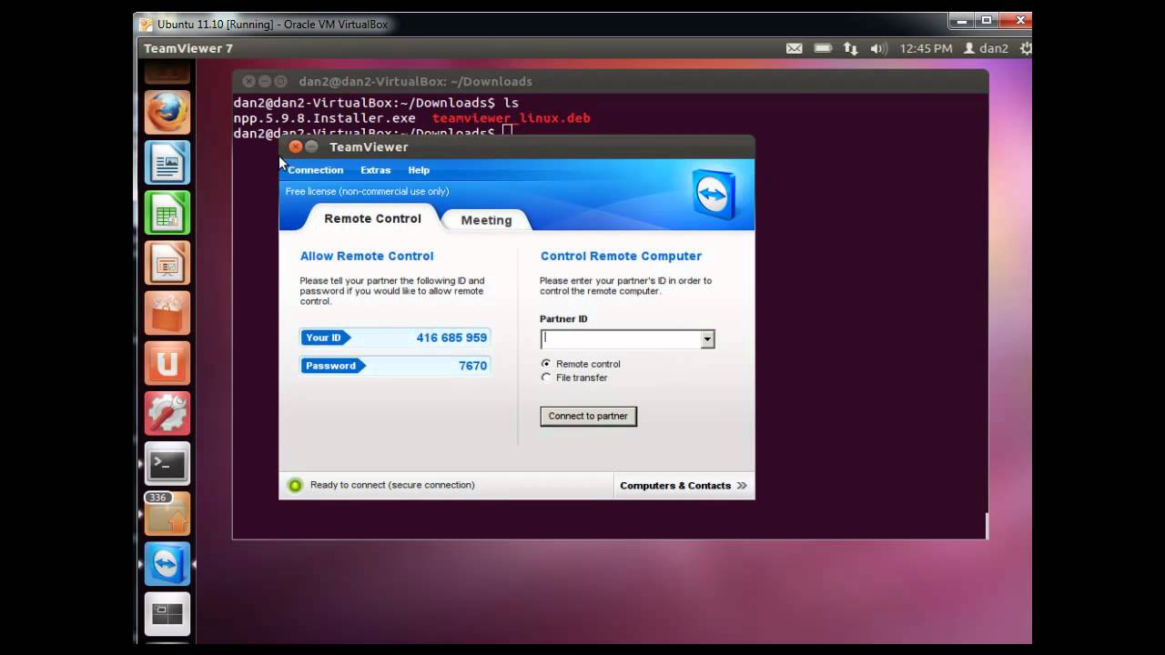 Remote desktop with TeamViewer in Ubuntu Linux - YouTube