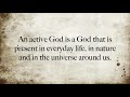 Question 3: Do Muslims believe in an active God?