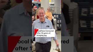 Kmart Door Man Honoured By Locals After 18 Years Of Brining Joy