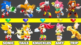 Evolution Of All Sonic Characters, Super Form And Pixel Game Graphics In Sonic Superstars