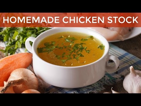 VIDEO : how to make homemade chicken stock recipe - homemadehomemadechickenstock is a kitchen essential and will bring all of your soups, chilis and stews to the next level. subscribe: http:// ...