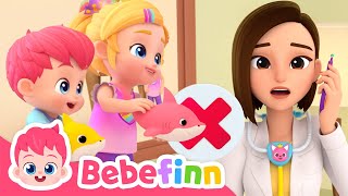 Five Little Sharks are Jumping on The Bed! | Sing Along Bebefinn Compilation | N