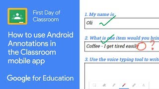 How to use Android Annotations in the Classroom Mobile App (First Day of Classroom)