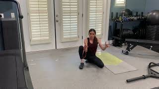 Push up with banded lateral hop