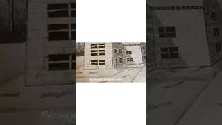 One Point Perspective Sketch Of A House