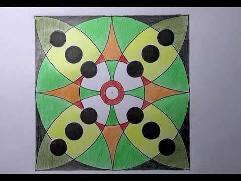 Contoh Menggambar Ragam Hias Geometris, untuk Pembelajaran Seni Budaya