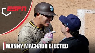 Manny Machado Ejected Along With Padres Manager Mike Shildt After Heated Moment With Ump Espn Mlb