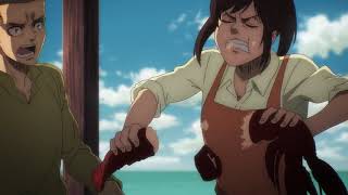 Sasha Eating Sea Food For The First Time - Niccolo Youre A Genius - Attack On An Season 4