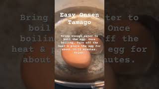 Onsen Tamago Recipe