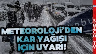 Meteoroloji İstanbul'a Kar Yağışı İçin Uyarı ve Tarih Verdi! ŞEHİR BEMBEYAZ OLAC