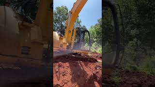 John Deere 135C Excavator Loading Dump Truck