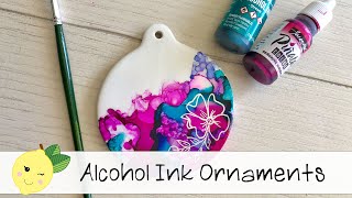 EASY Alcohol Ink CERAMIC Ornament Tutorial + Some Pen Doodling