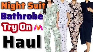 Night Suit & Bathrobe Try On Haul From Myntra Cly , Comfortable & Affordable Starting Rs 450