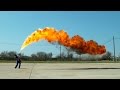 50 ft Flamethrower in 4K Slow Motion - The Slow Mo Guys