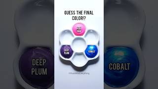 Deep Plum, Hot Pink & Cobalt Blue Color Satisfying Paint Mixing