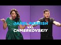 Janel Parrish and Val Chmerkovskiy First Rehearsal