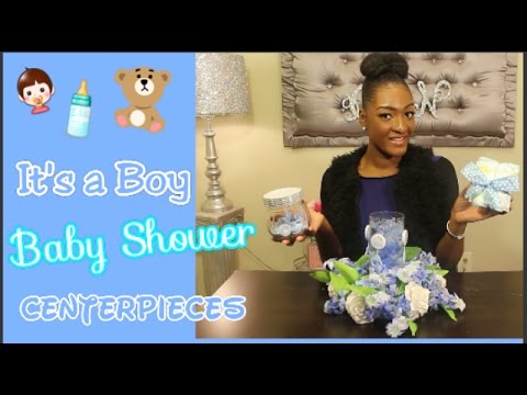 DIY Dollar Tree: It's A Boy πΆπΌ Baby Shower Centerpieces | Diaper Cake | Floral Centerpiece