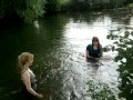 My friends... Swimming in the river Ouse.