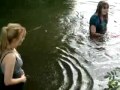 My friends... Swimming in the river Ouse.