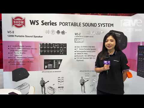 ISE 2022: Seikaku Explains SHOW and Top Pro Lines, Exhibits WS Series Portable Sound System