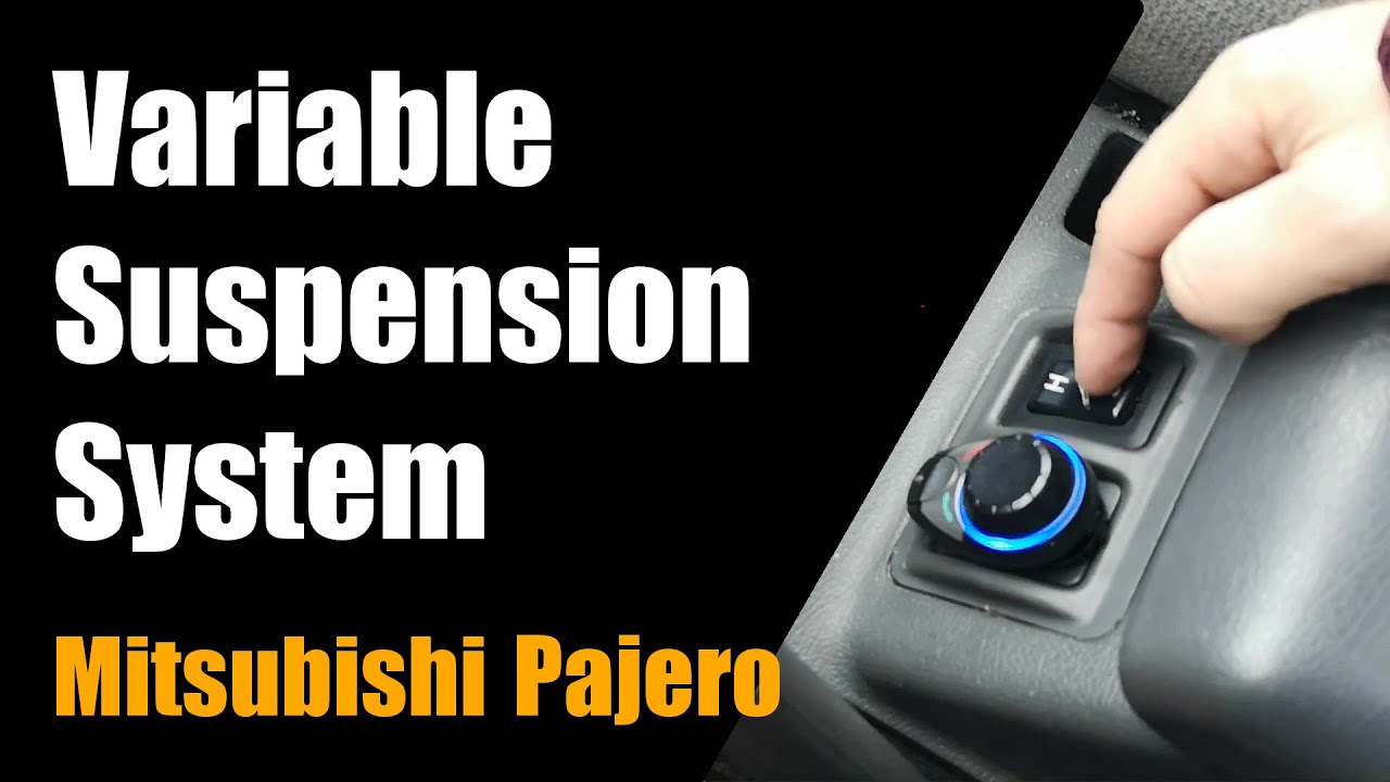 How to use variable suspension system in Mitsubishi Pajero - soft and hard shock absorbers tutorial