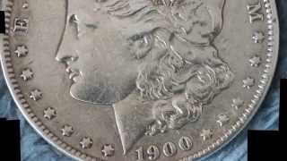 1900 O Morgan Silver Dollar 4K macro test