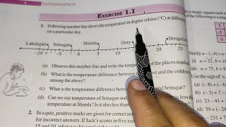 Integer Ex 1.1 Chapter- 1 Cl 7Th Maths