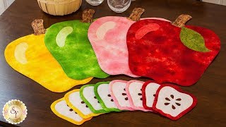 How to Make Apple Placemats & Coasters | A Shabby Fabrics Sewing Tutorial