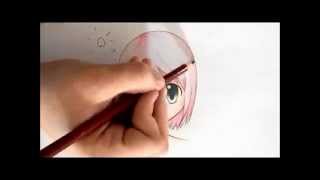 How to color hair with colored pencils