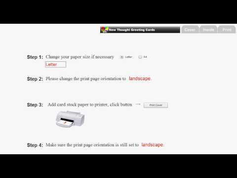 New Thought Greeting Cards: Selecting the correct paper size when birthday cards images. New Thought Greeting Cards: Selecting the correct paper size when