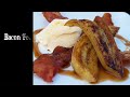 Bacon Fried Bananas and Candied Bacon with a Brown Sugar Maple Rum Sauce