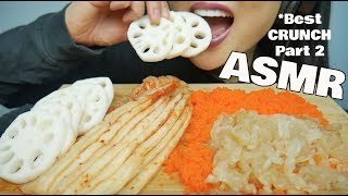 ASMR *BEST CRUNCHY EATING SOUNDS (Jelly Fish Lotus Root Tobiko Eggs Kimchi) NO TALKING | SAS-ASMR