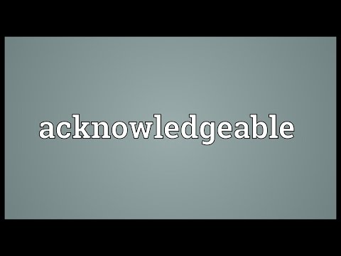 Header of Acknowledgeable