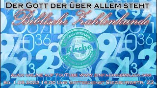 Der Gott der über allem steht - Zahlenkunde einfach herrlich herrlich einfach Pastor Ralf Nietzke