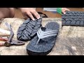 Making unique rubber sandals