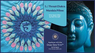 How it was made - DST 5. Throat Chakra Mandala Pillow (DST / Time-lapse)