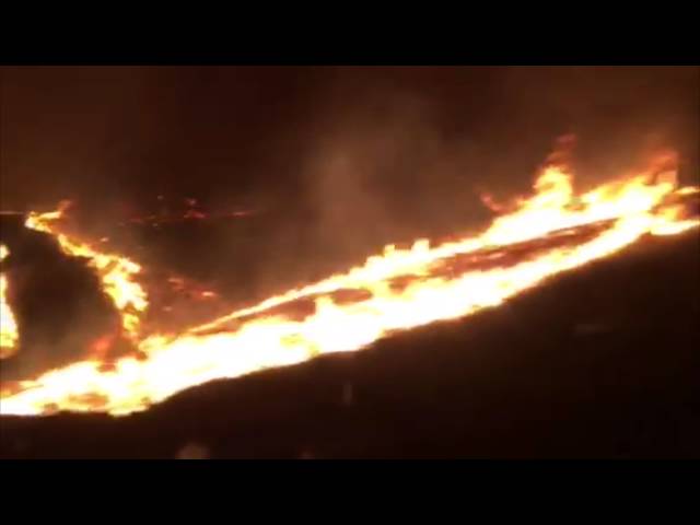 Terrifying Footage Of Family Driving Passed Solimar Fire - Video