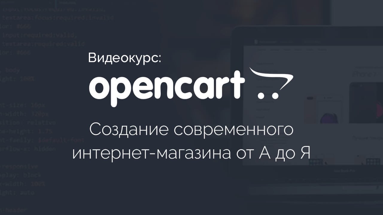 OpenCart: Создание современного интернет-магазина от А до Я  - «Видео уроки - CSS»