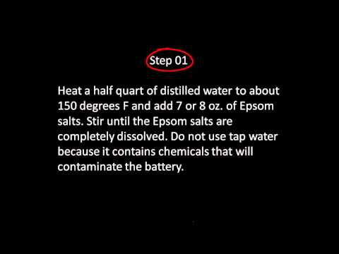 Lead Acid Battery Desulfation Using Epsom Salt --Add ...