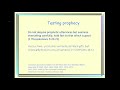 Testing prophecy, some criteria to help to do this