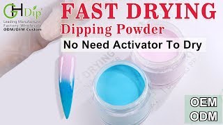 Tricky way to do easy ombre dip powder nails with gel top coat